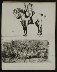 Studio della Battaglia di Waterloo, schizzo preliminare per il dipinto a olio 